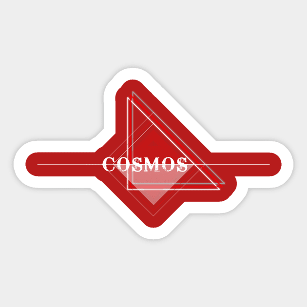 Cosmos Simple / RED Sticker by Bluespider